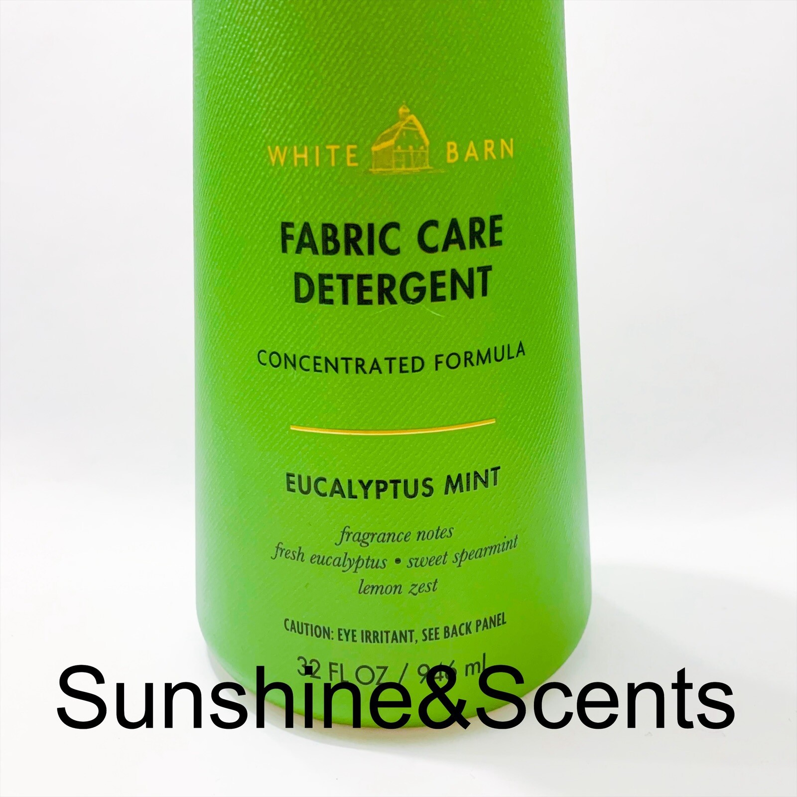 2-Pack WHITE BARN Bath & Body Works EUCALYPTUS MINT Fabric Care Detergent 32 oz