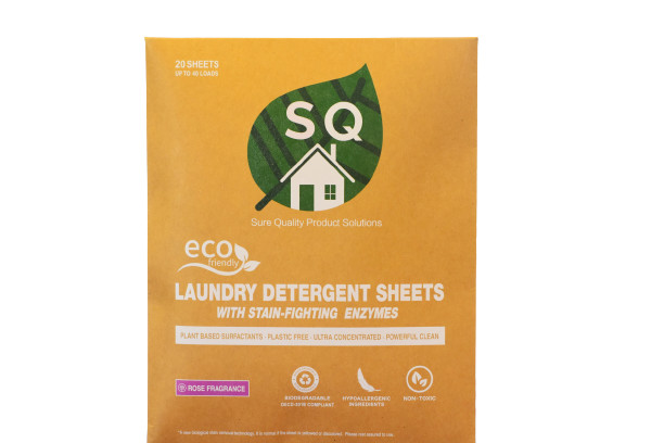 SQ Eco Laundry Strips – Rose Bush 40 loads /20 sheets (Pack of 4)