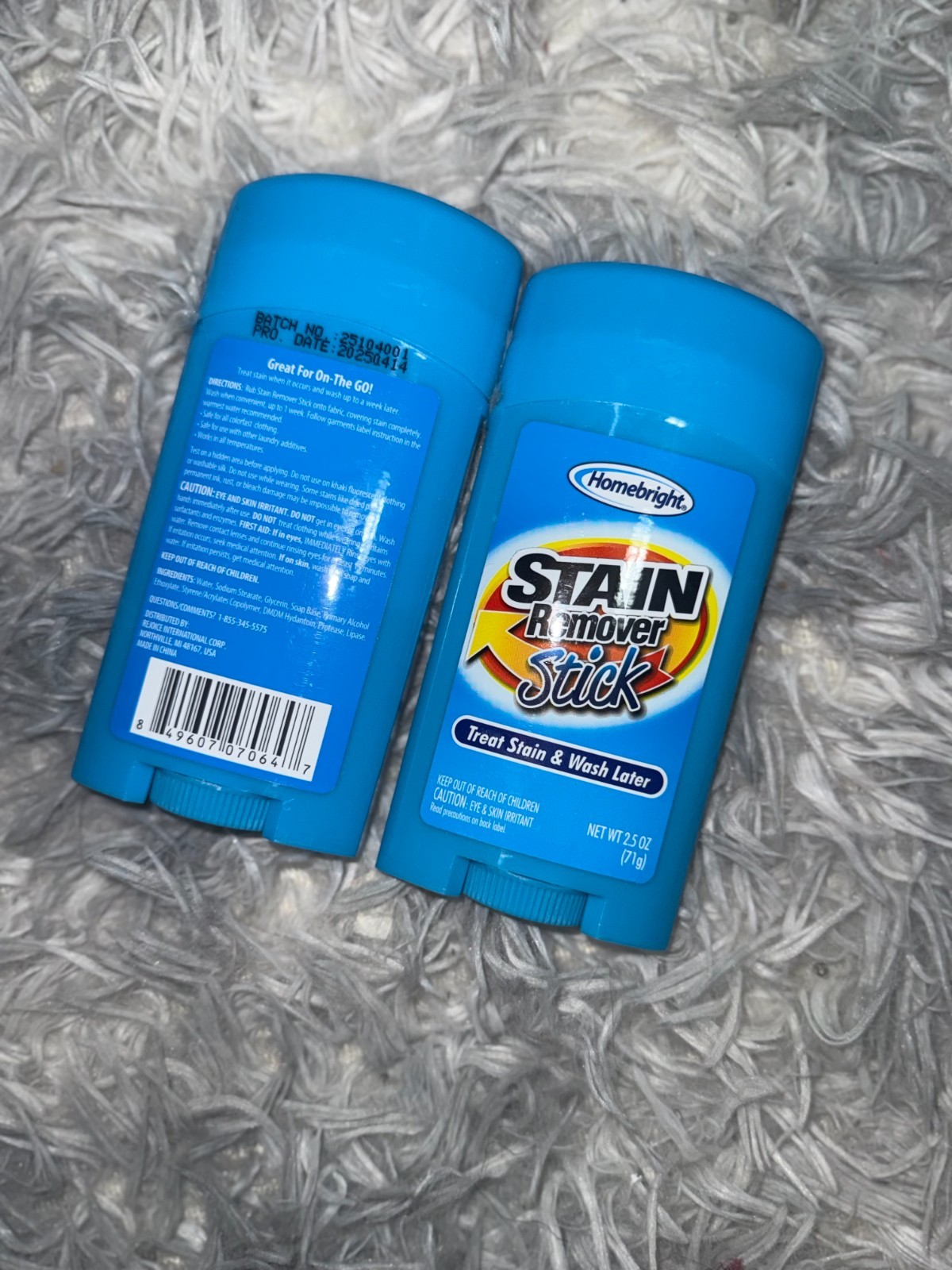 Lot of 3 Home bright Stain Remover Stick 2.5 oz – treat stain & wash later new