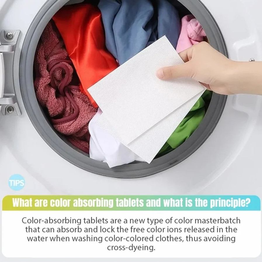 50pcs Color Catcher Sheets for Laundry – Mix Colors Without Worry – NEW