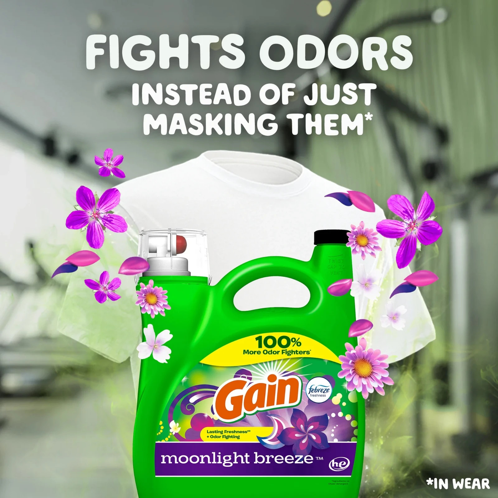 Gain Liquid Laundry Detergent, Moonlight Breeze Scent, 2 pack