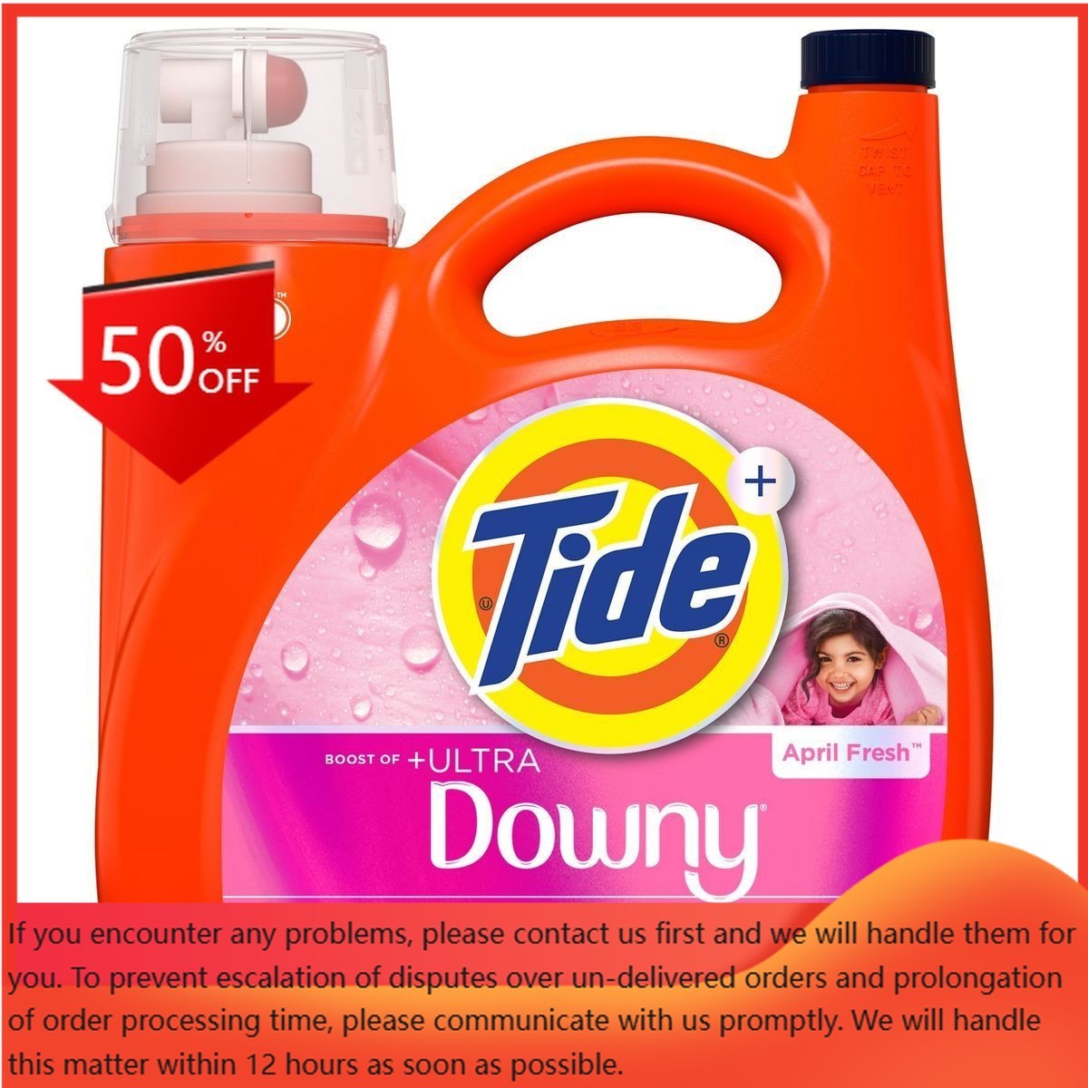 Tide + Downy April Fresh HE Concentrated Liquid Laundry Detergent 105 Loads