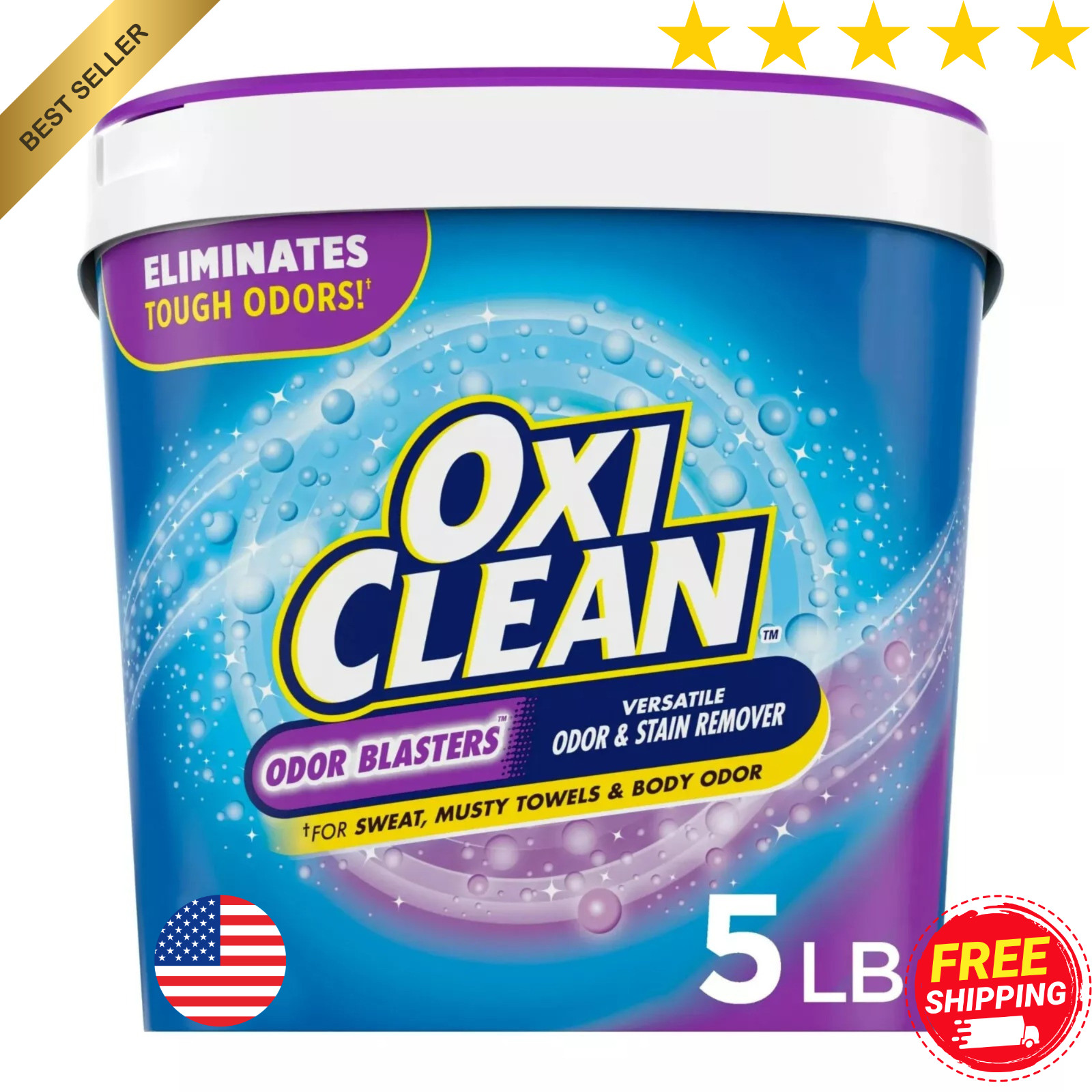 5lb. Oxiclean Laundry Odor Blasters Versatile Odor & Stain Remover Powder