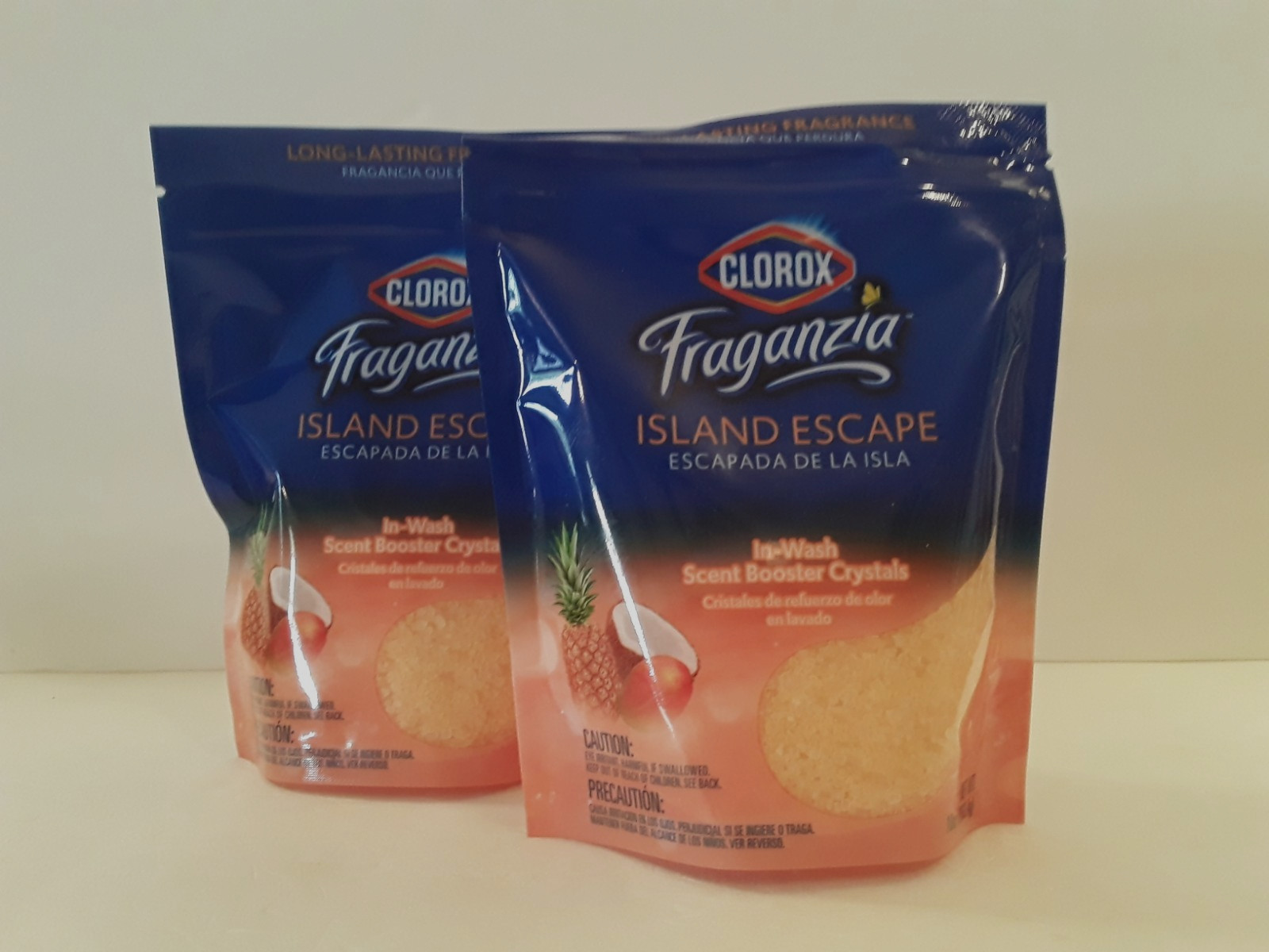 Fraganzia Island Escape Clorox- In-Wash Scent Crystals Lot of 2, 10 oz. ea.