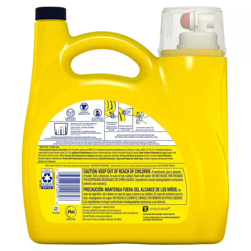 Daybreak Fresh Liquid Laundry Detergent 117 fl oz 89 Loads HE