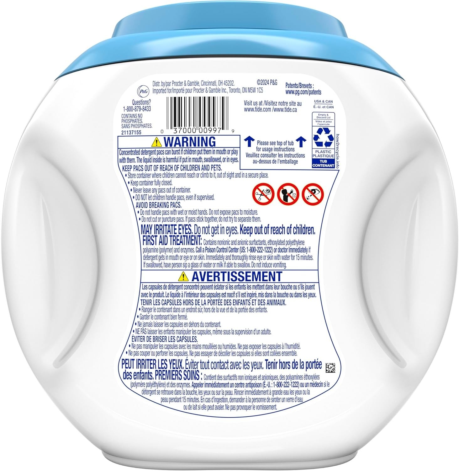 Tide Free & Gentle Laundry Detergent Pods, 42 Count, Unscented & Hypoallerge NEW