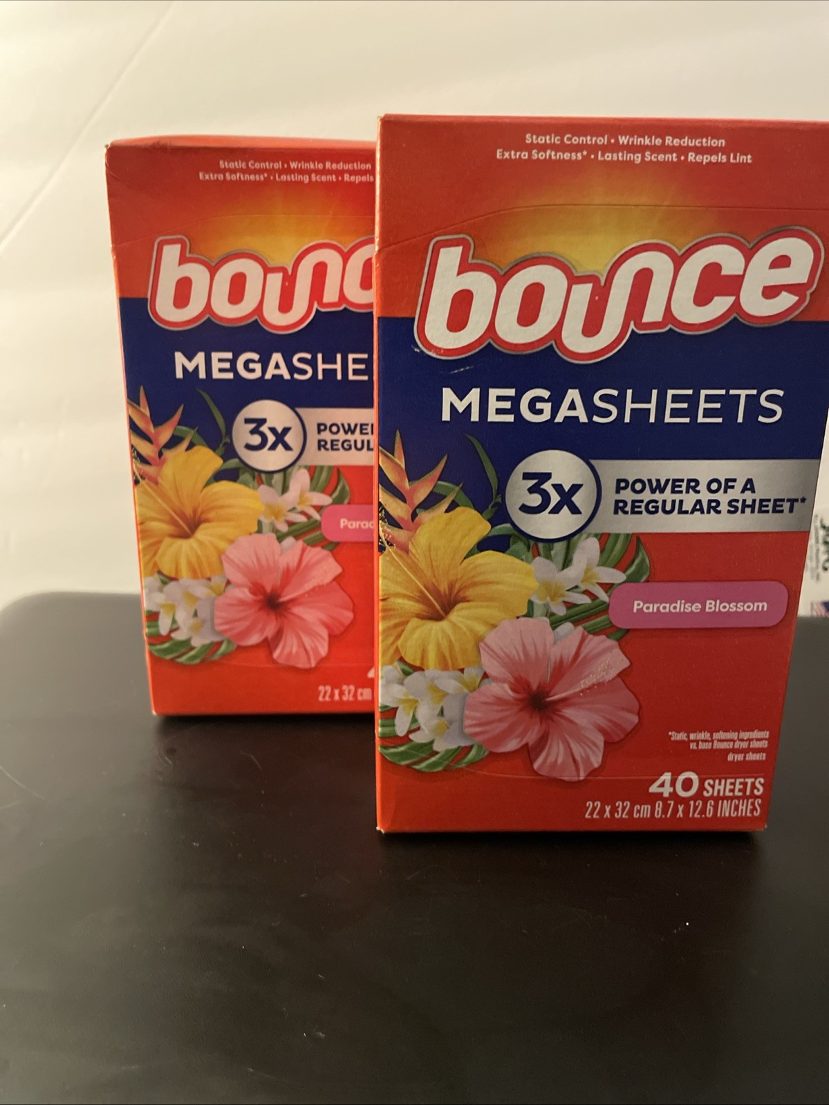 Bounce Mega Dryer Sheets – Paradise Blossom 40 Ct. – Pack of 2 – Free Shipping