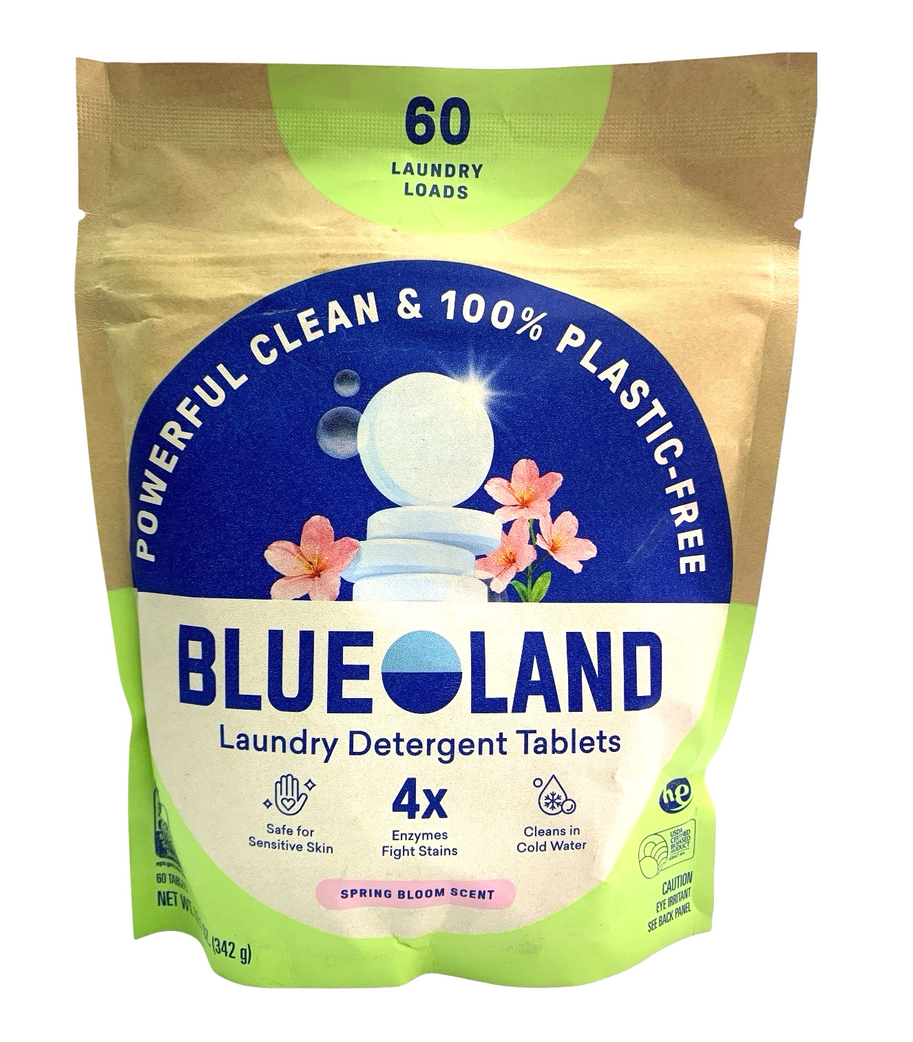 Blue Land Laundry Detergent Tablets-Spring Bloom Scent-60ct-Gentle On Skin
