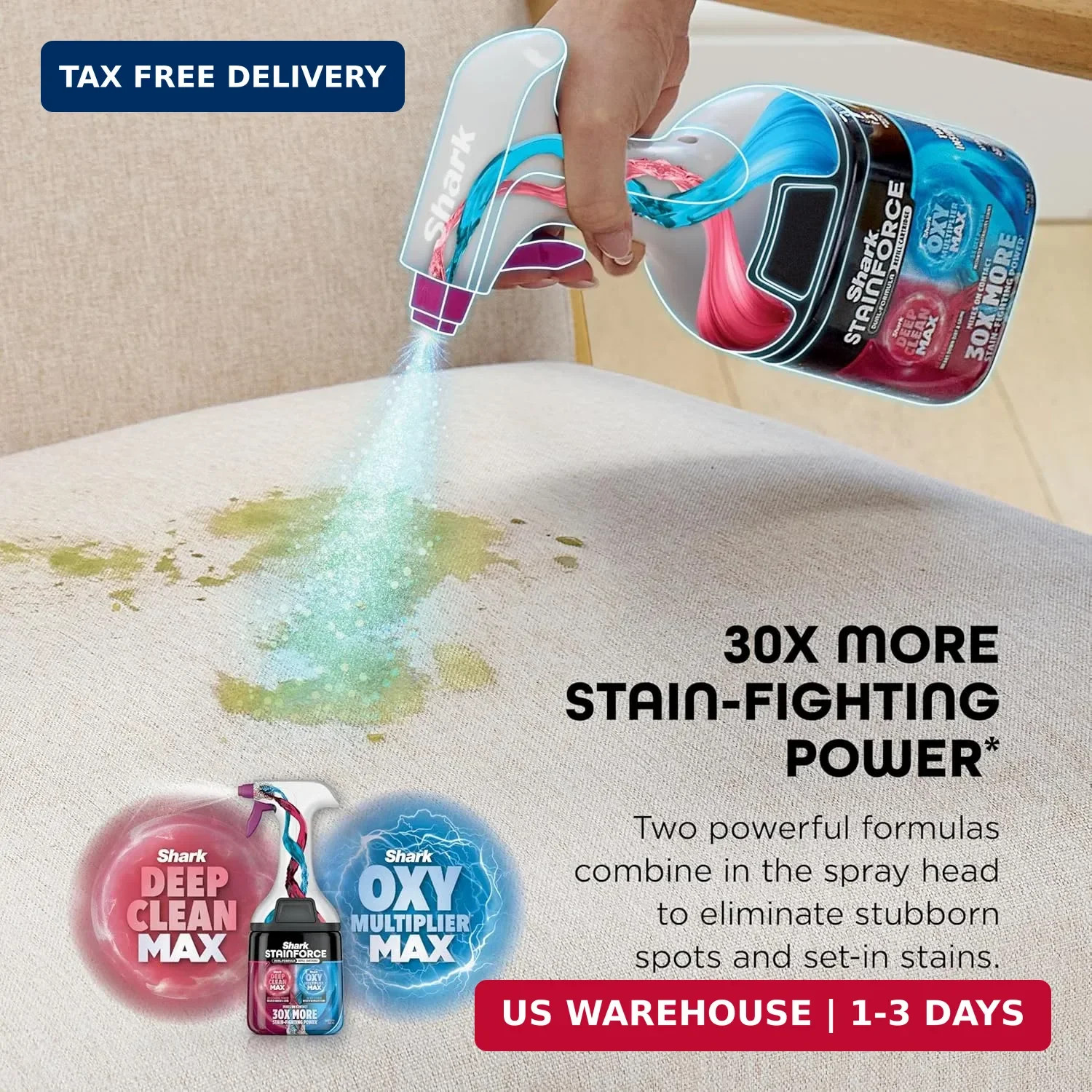 Shark StainForce Single Refill Cartridge, Stain & Odor Remover, HXCM500 | Dual-F