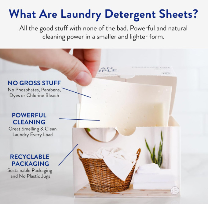Laundry Detergent Sheets – Ultra Concentrated, Stain Fighting, Fresh Scent,32pcs