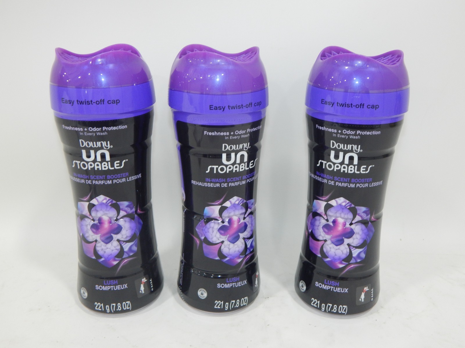 New Lot of 3 Downy Unstopables Laundry In-Wash Scent Booster Beads Lush 7.8oz