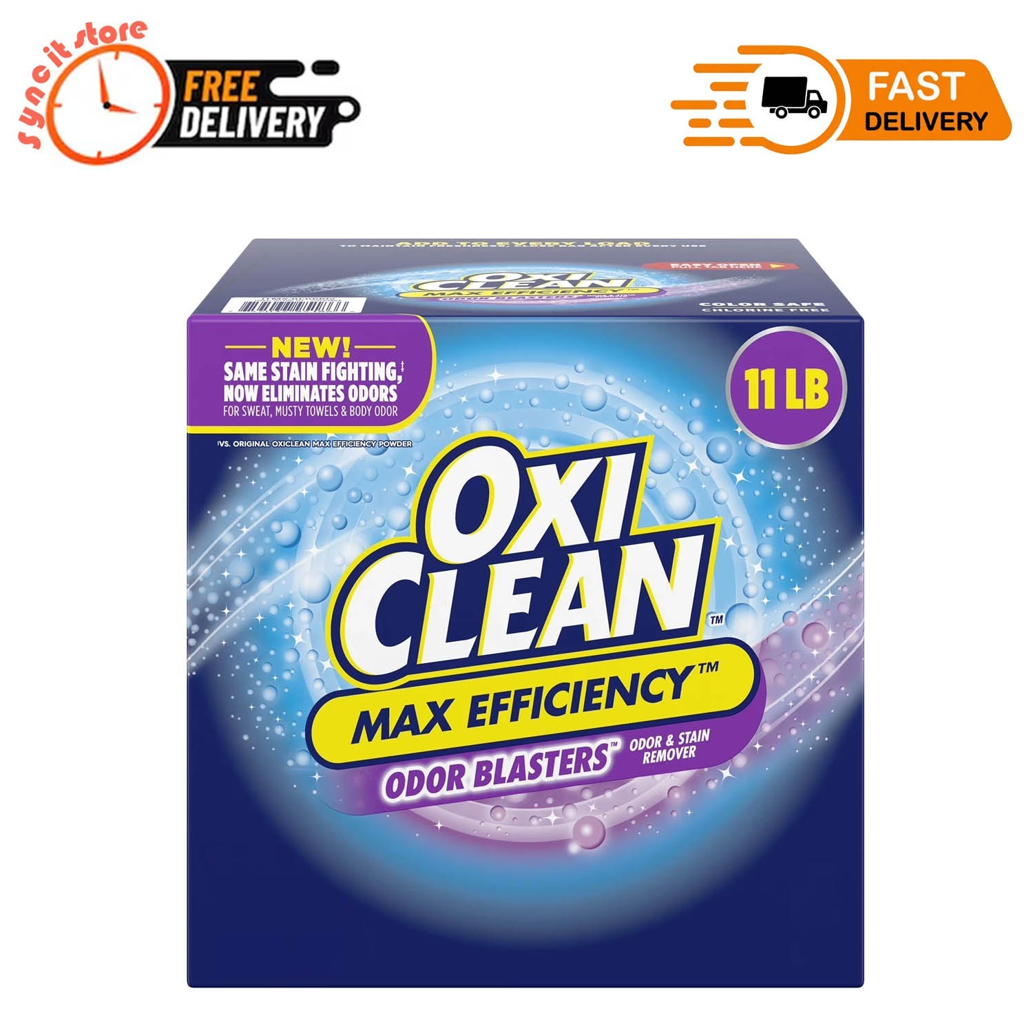 OxiClean Max Efficiency Odor Blasters Laundry Stain Remover Powder, 11 lb.