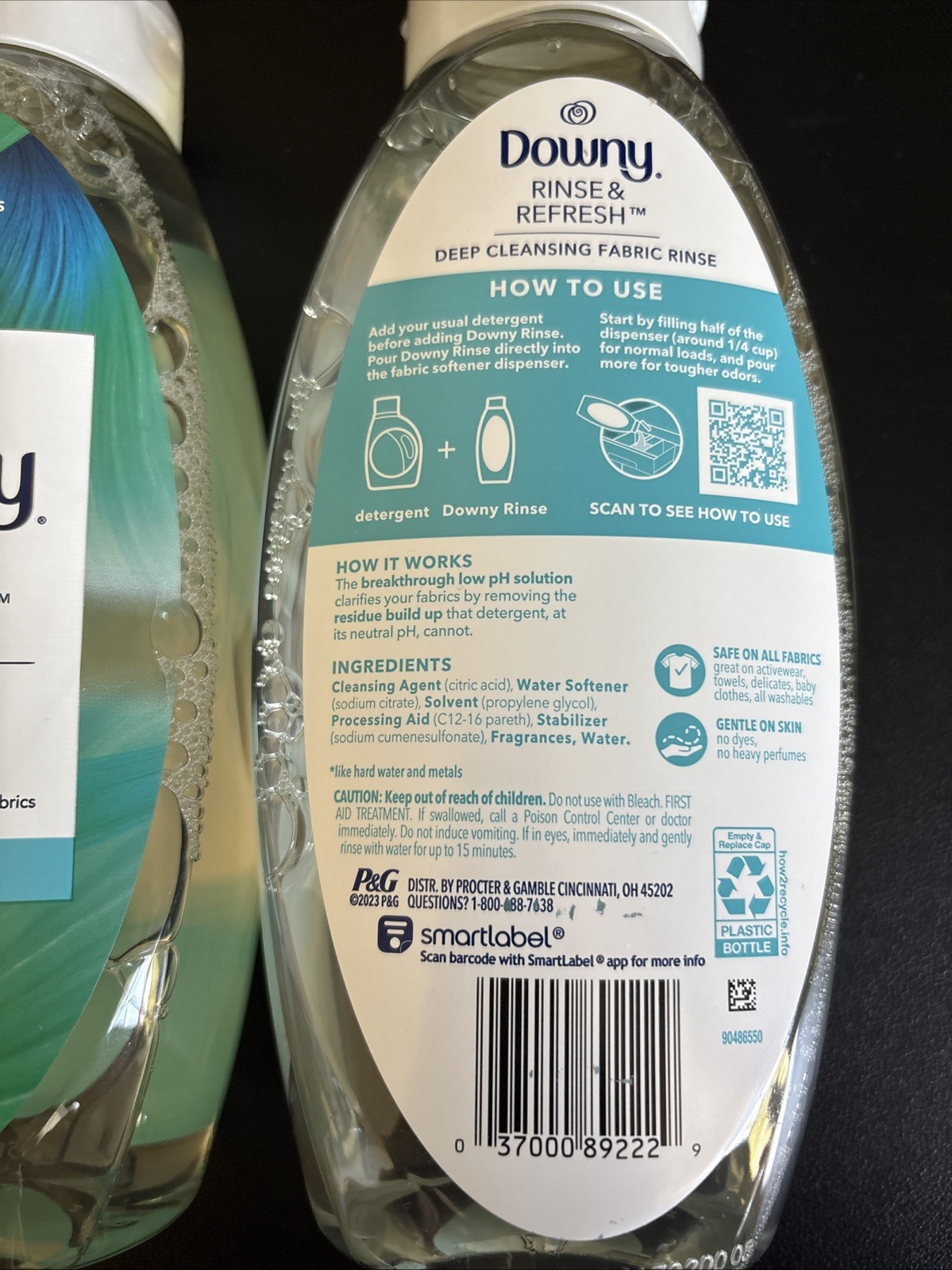 2x Downy RINSE & REFRESH Laundry Odor Remover Deep Cleansing Fabric Rinse