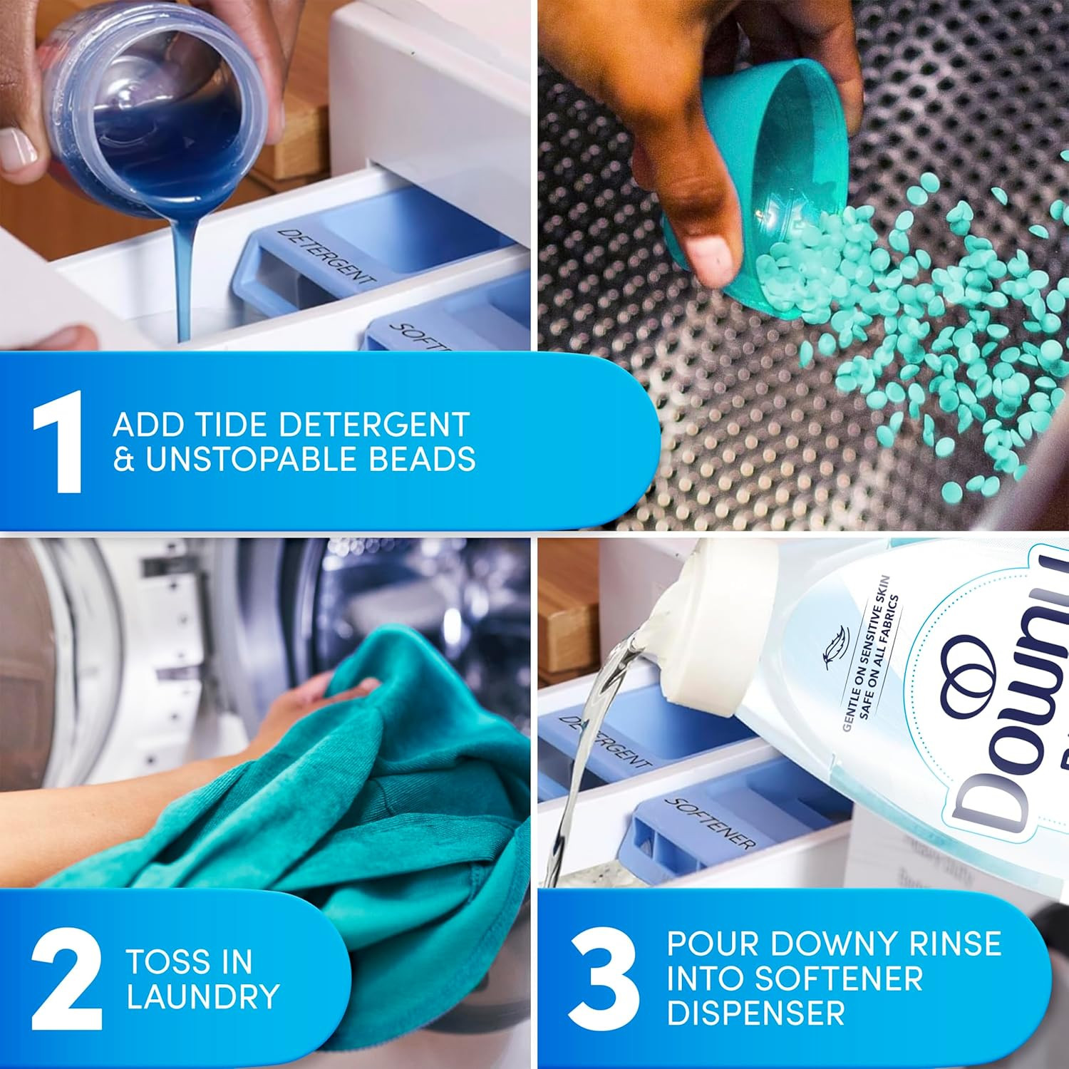 Free & Gentle Rinse Laundry Odor Remover, Scent Free, 48 FL OZ, Gentle on Skin,