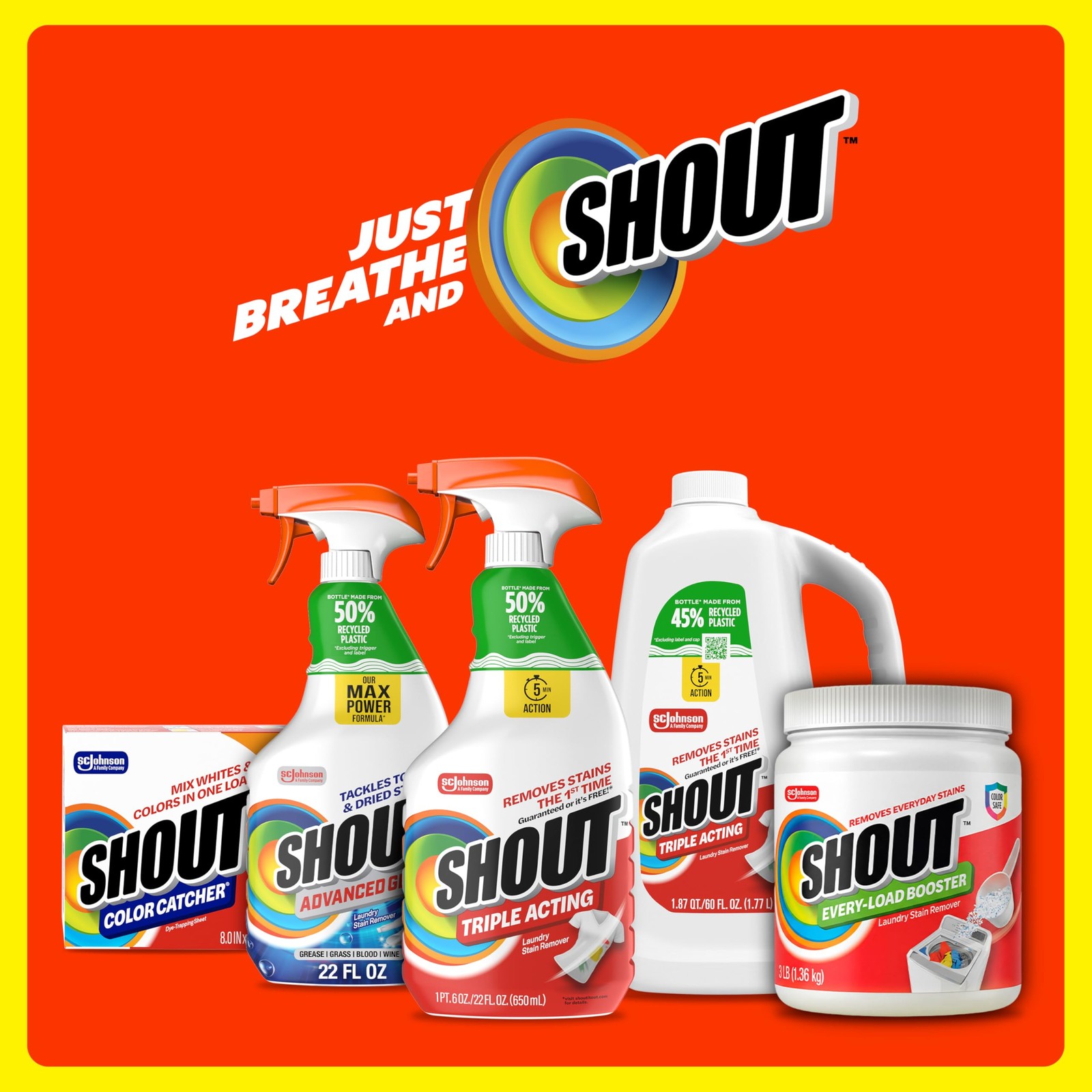 Shout In-Wash Every-Load Booster Laundry Stain 48 Ounce (Pack of 1), White