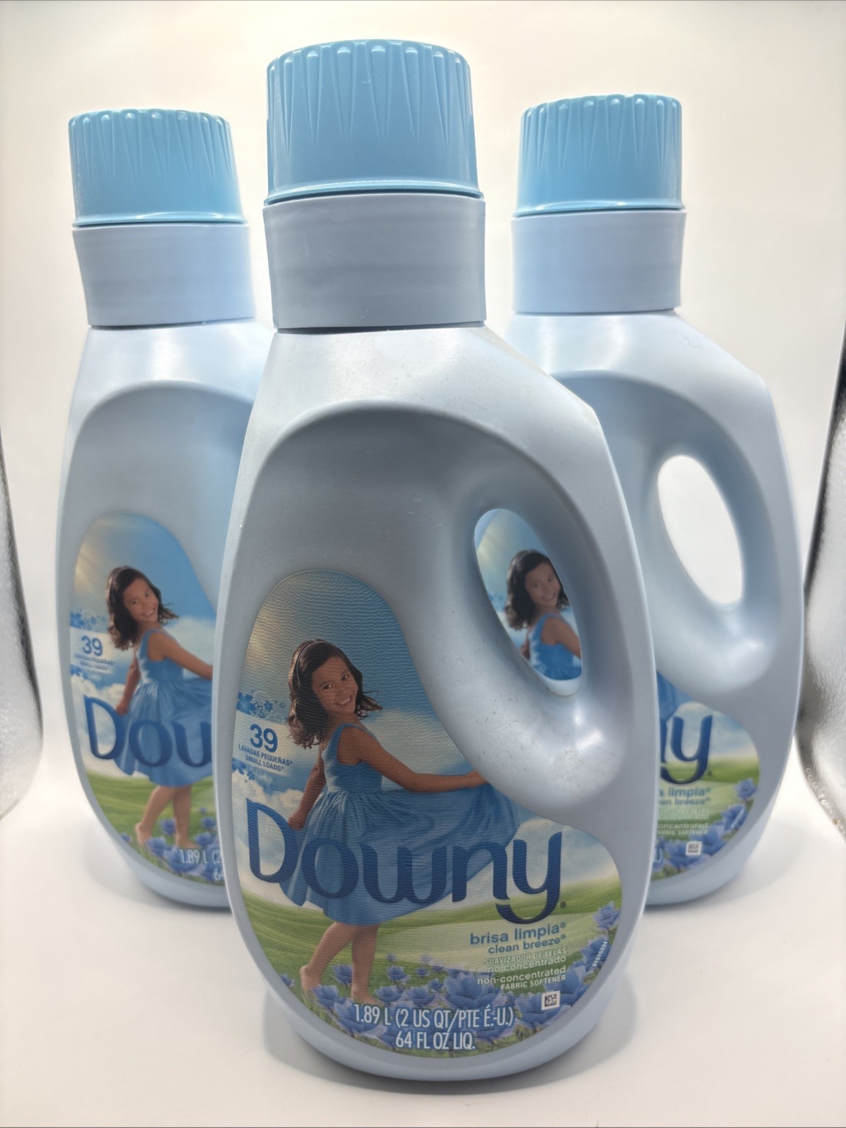 3x Downy Clean Breeze Brisa Limpia 64 Oz Liquid Fabric Softener Discontinued