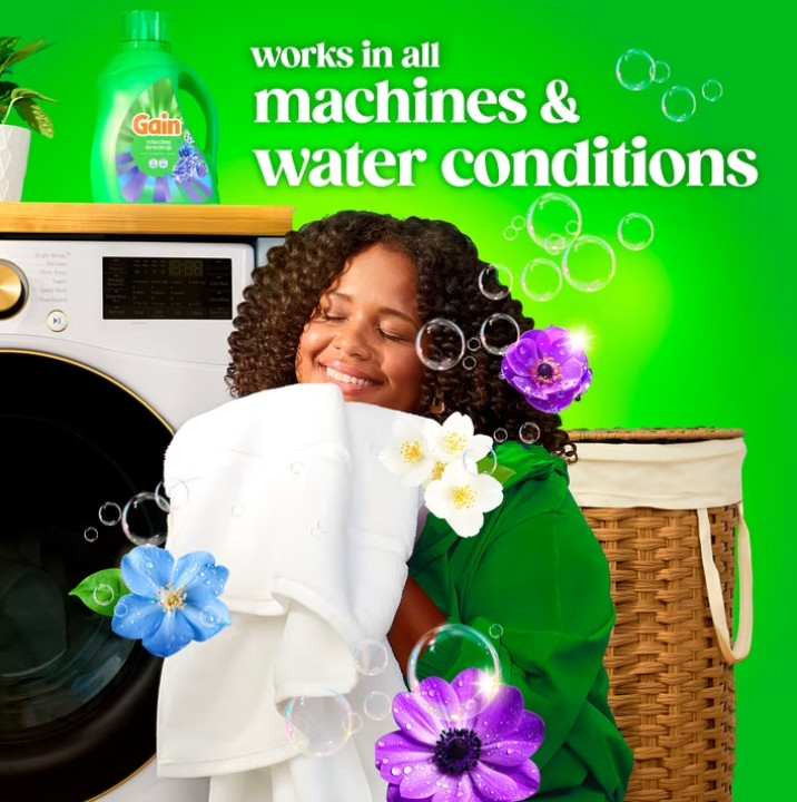 (2 Pack) Gain Laundry Detergent Liquid Relaxing Dewdrop 132 fl oz 100 Loads