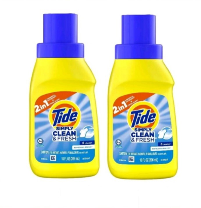 🐌 TIDE (2-PACK) 10 Oz. Simply Clean ●REFRESHING BREEZE● Laundry Detergent🫧.