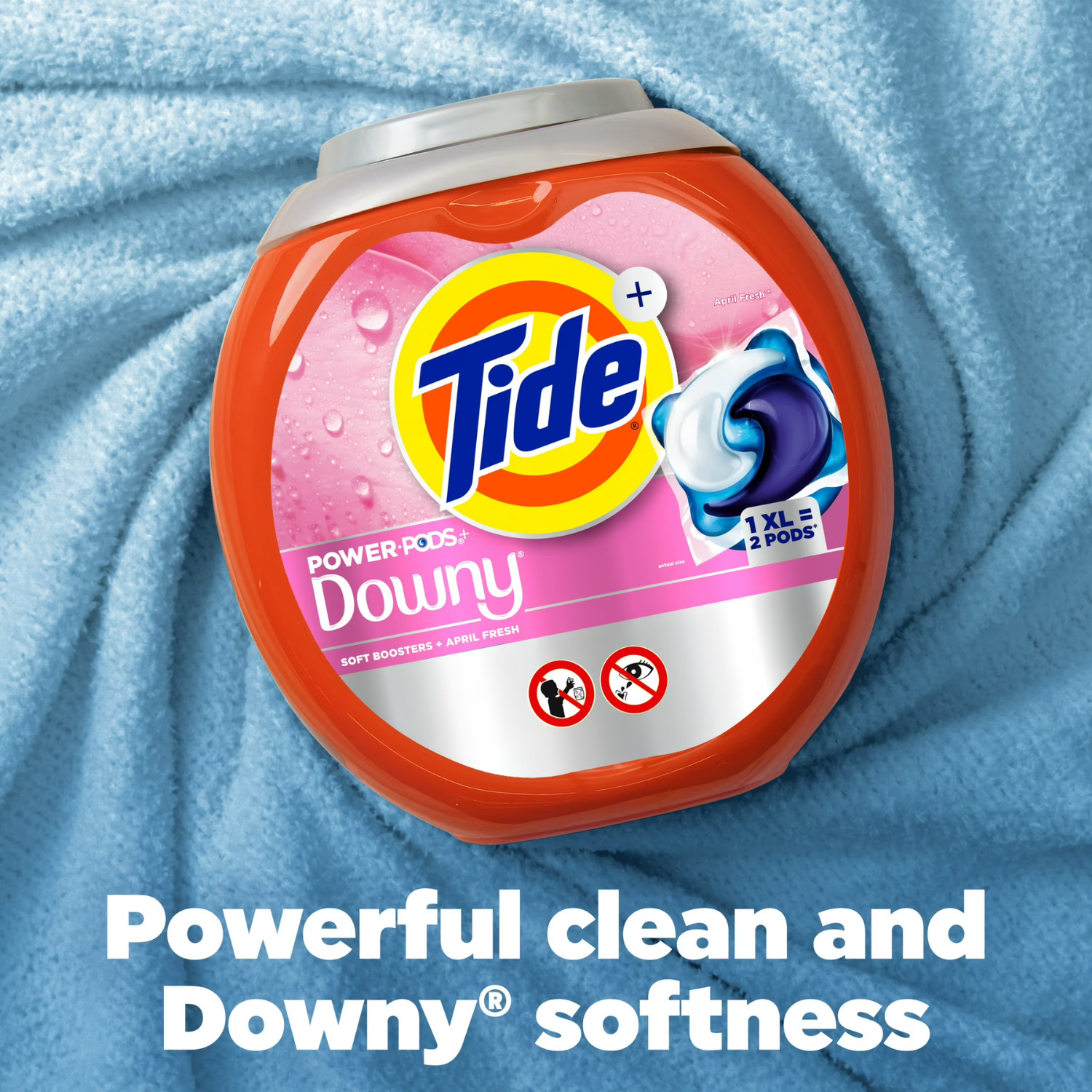 Tide Power PODS with Downy April Fresh Laundry Detergent Pacs 45 Ct, 2 Pack