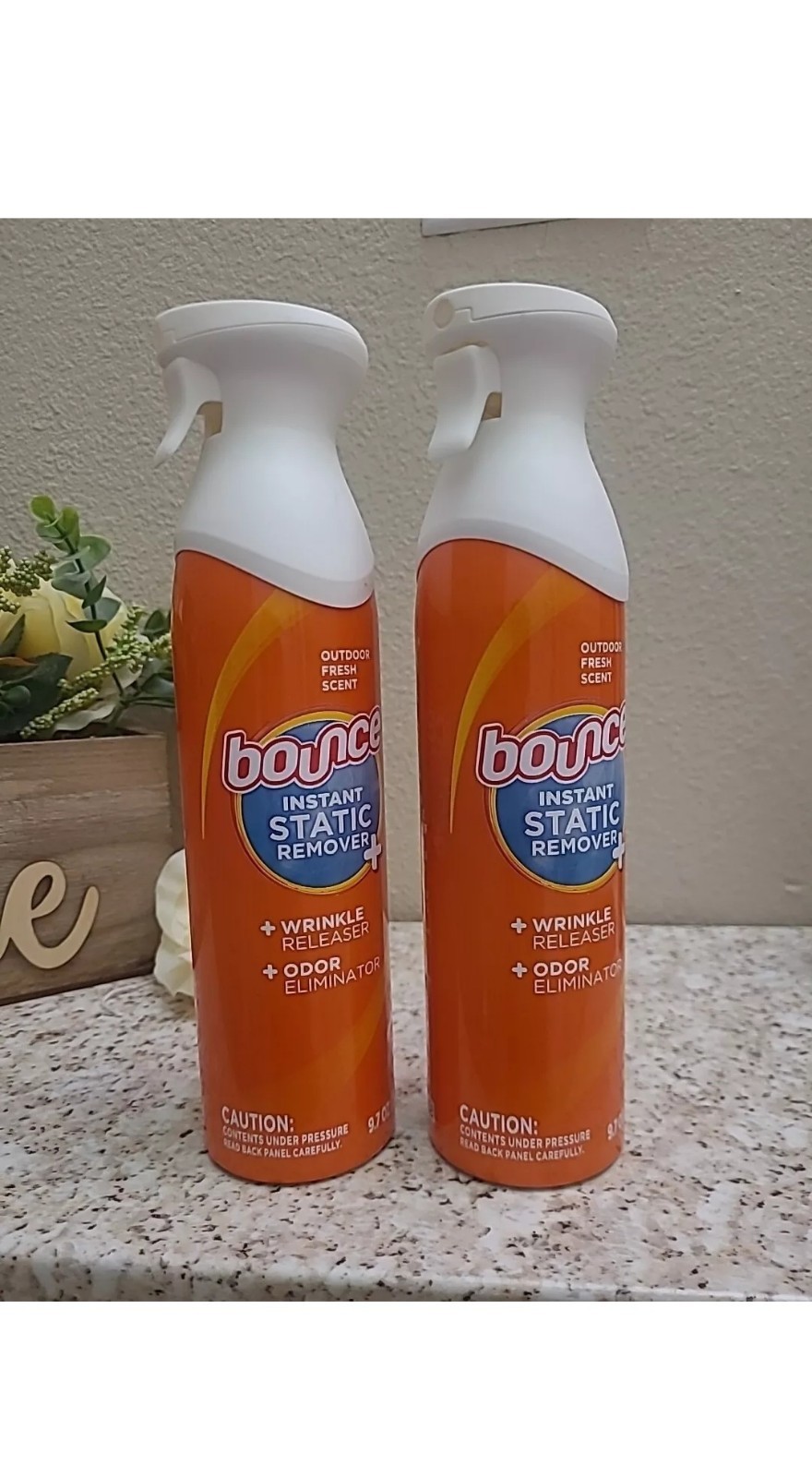Bounce Anti Static Spray, 9.7oz(275g) Anti Static Spray & Instant Wrinkle Pack 2