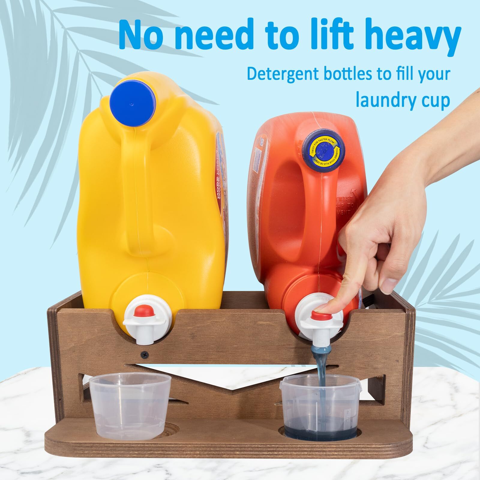 Laundry Detergent HolderCan Hold 2 Bottles of Laundry DetergentHolds up to 35…