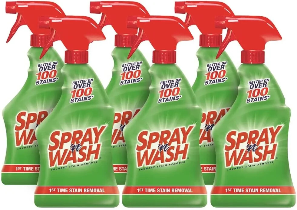 Spray N’Wash Pre-treat Laundry Stain Remover Spray Bottles, 6 Count