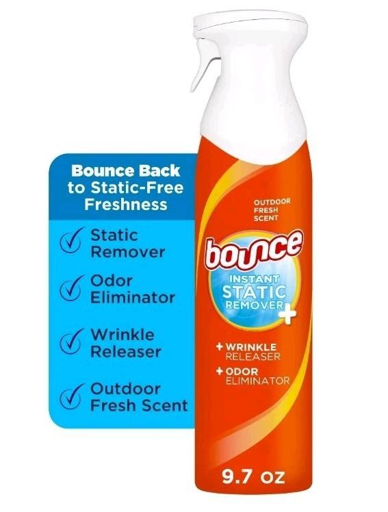Bounce Rapid Touch-Up 3 in 1 Static Remover, Wrinkle Releaser, 2 Pack.