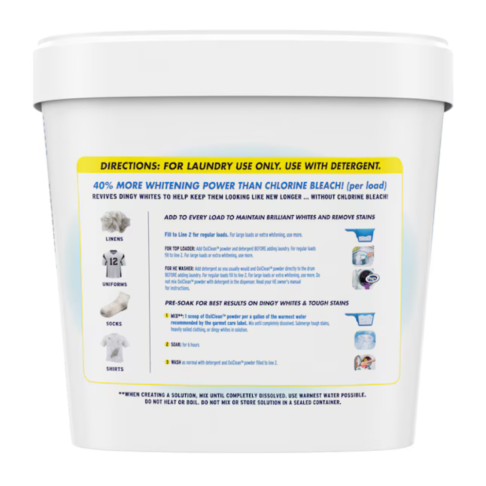 (3 Pack) OxiClean White Revive Laundry Whitener, Stain Remover Powder, 5 lb, New
