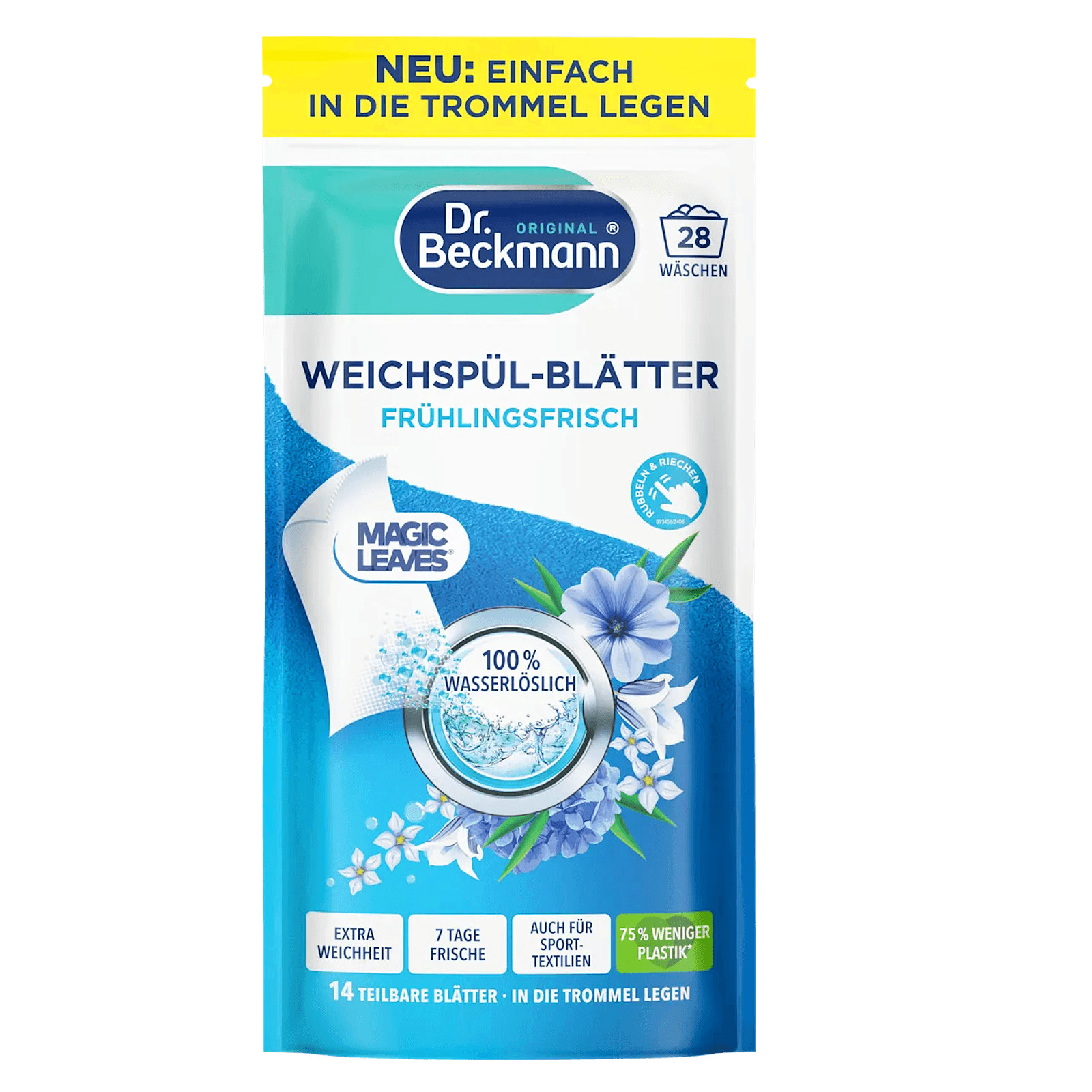 Dr. Beckmann Fabric Softener Leaves Spring Fresh 28 WL Magic Leaves Water Soluble