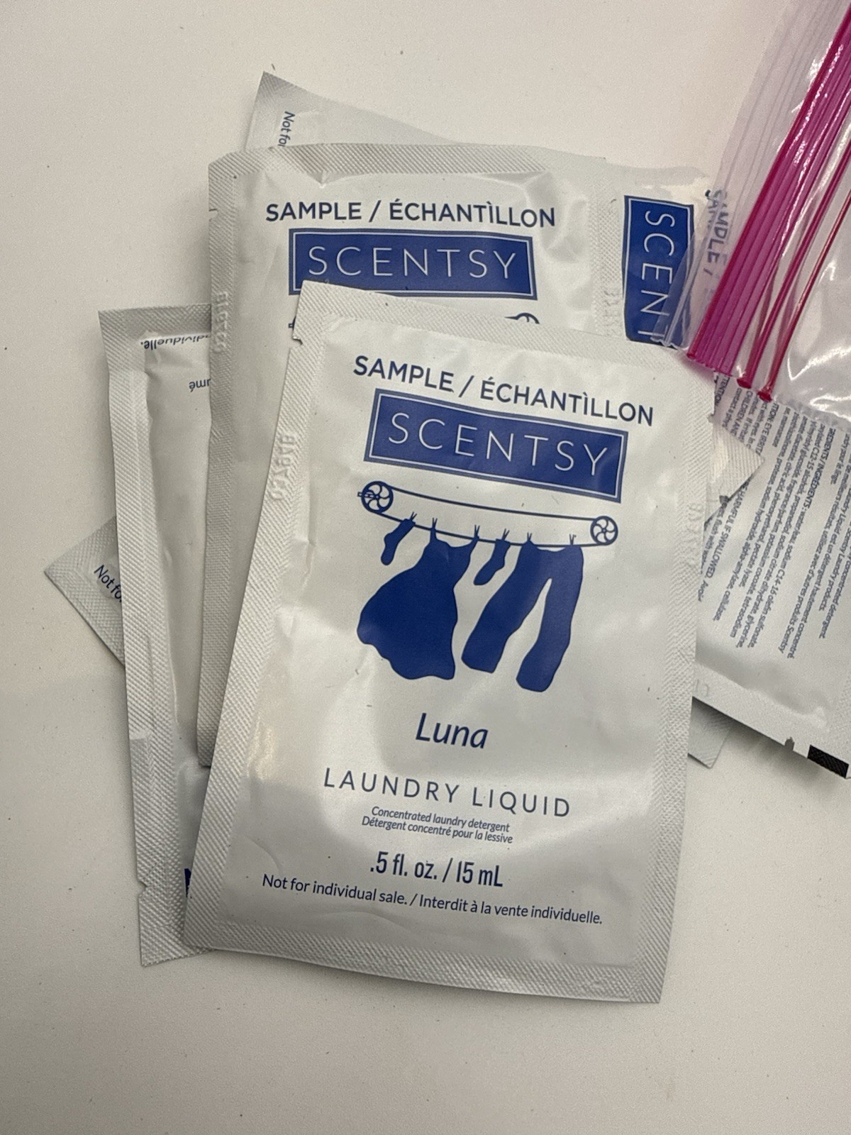 Scentsy Laundry Liquid & Scent Soft Samples Lot of 11 Luna NEW