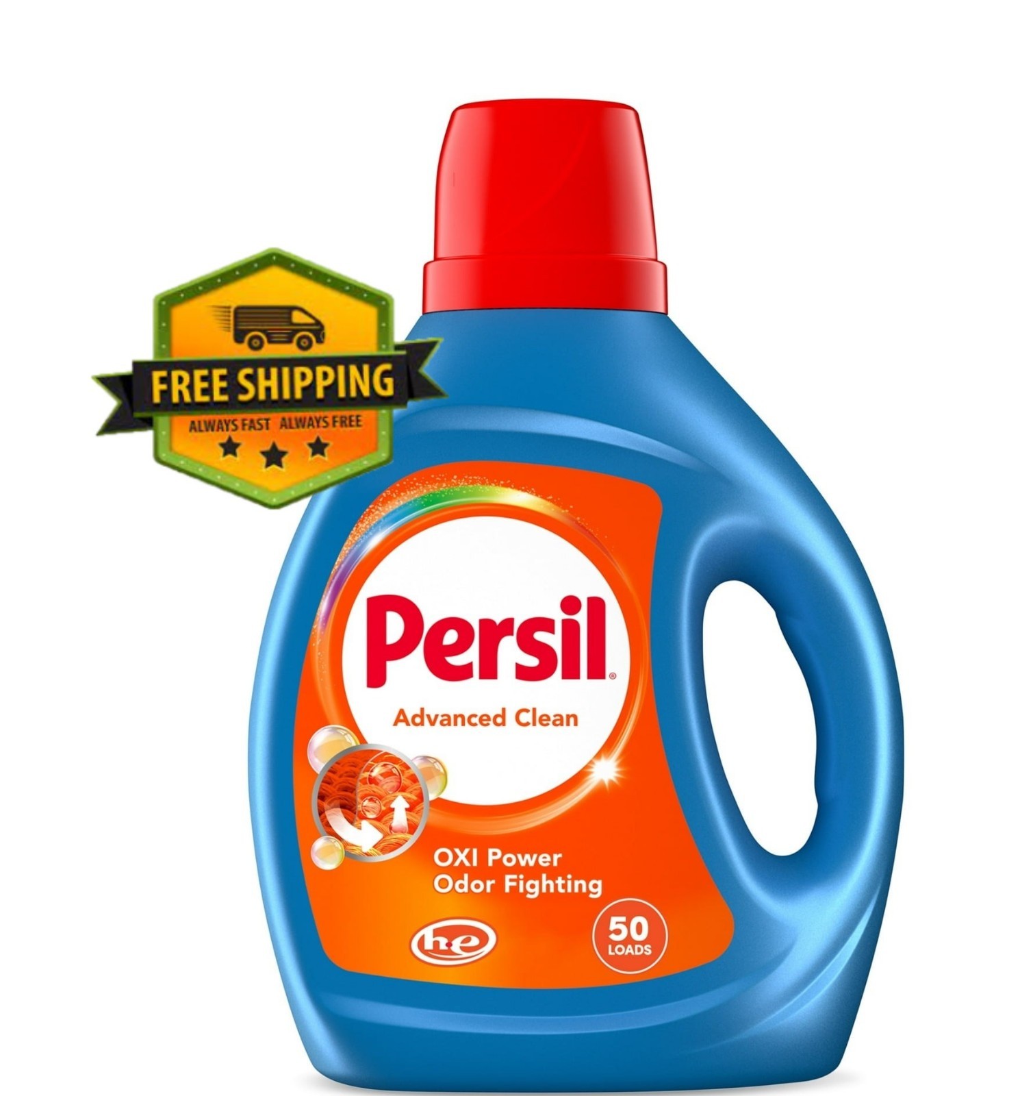 Persil Advanced Clean Laundry Detergent with Oxi, Odor Removal, 84oz, 50 Loads