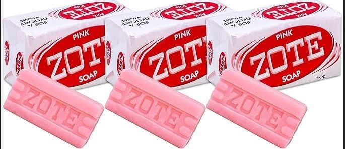 3 Pack of Zote Laundry Soap Bar Pink 14.1 oz (400gr)