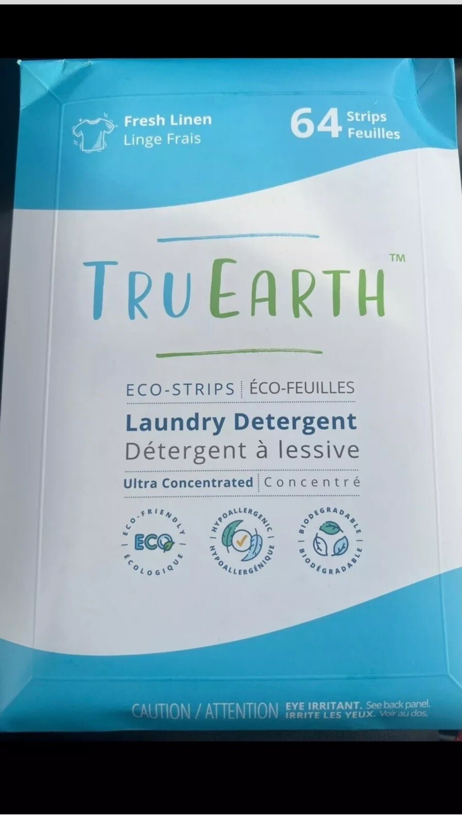 Tru Earth Eco-Strips Laundry Detergent (Fresh Linen) – Eco-Friendly 64 Loads