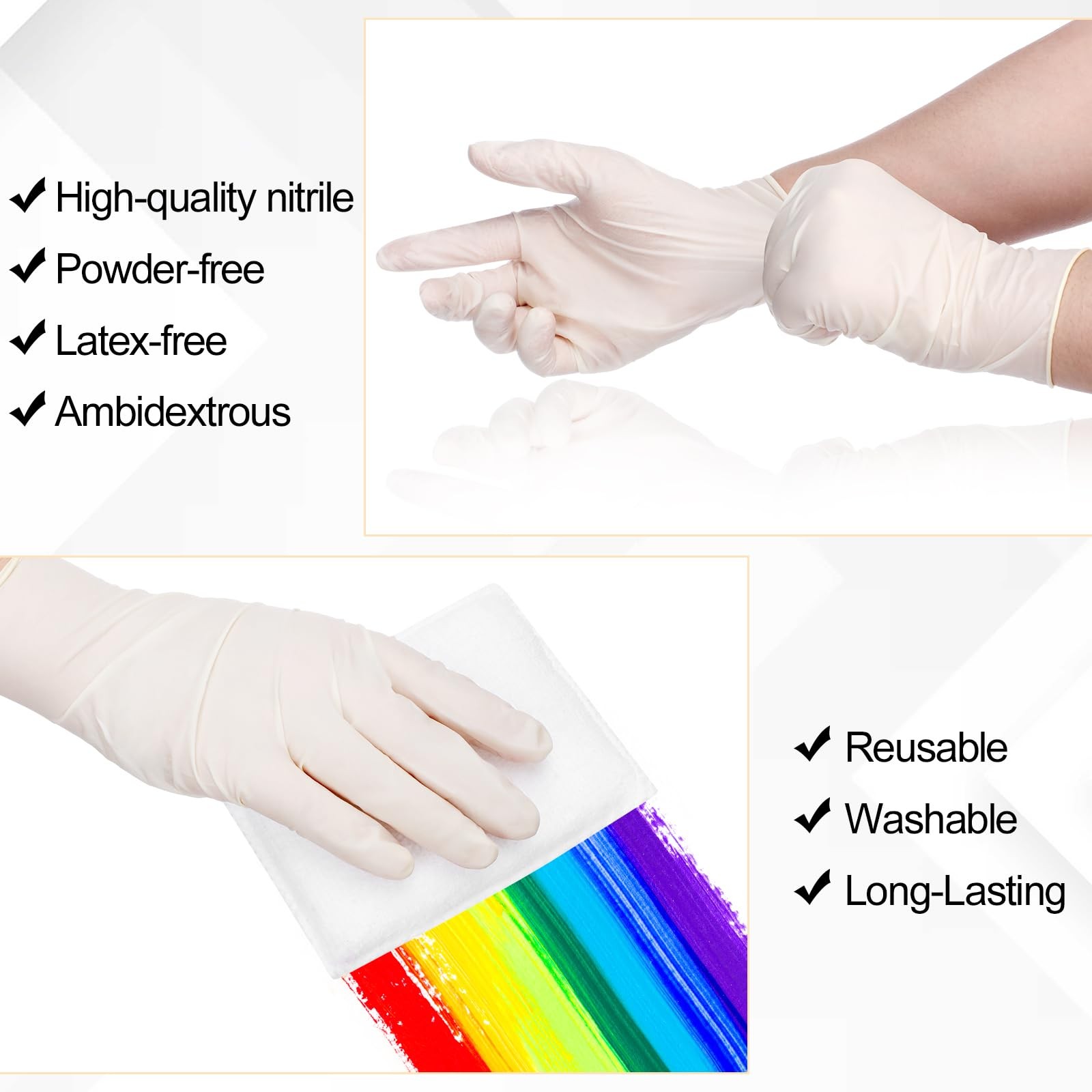 24 Set Wood Stain Applicators and Disposable Latex Gloves Microfiber Stain Sp…