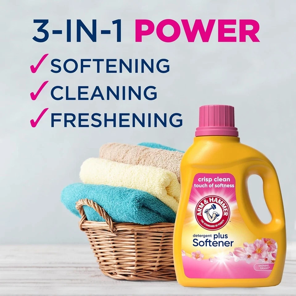 ARM & HAMMER Plus a Touch of Softener, 77 Loads, 100.5 Fl Oz (Pack 1)