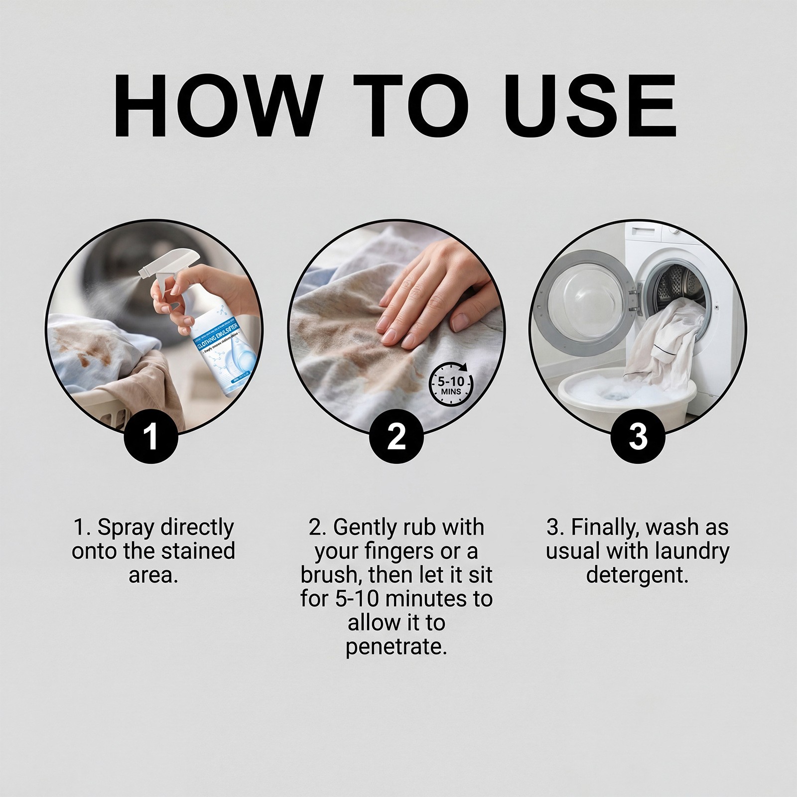 Sowhathow Laundry Stain Remover, Powerful Stain Remover Clothes Dry-Clean Spray