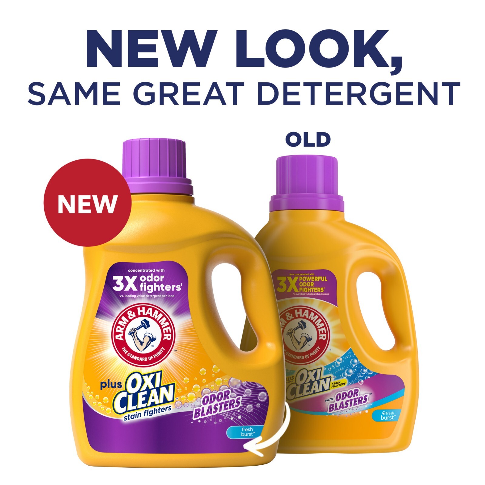 ARM & HAMMER Plus OxiClean Odor Blasters Liquid Laundry Detergent, Fresh Burst