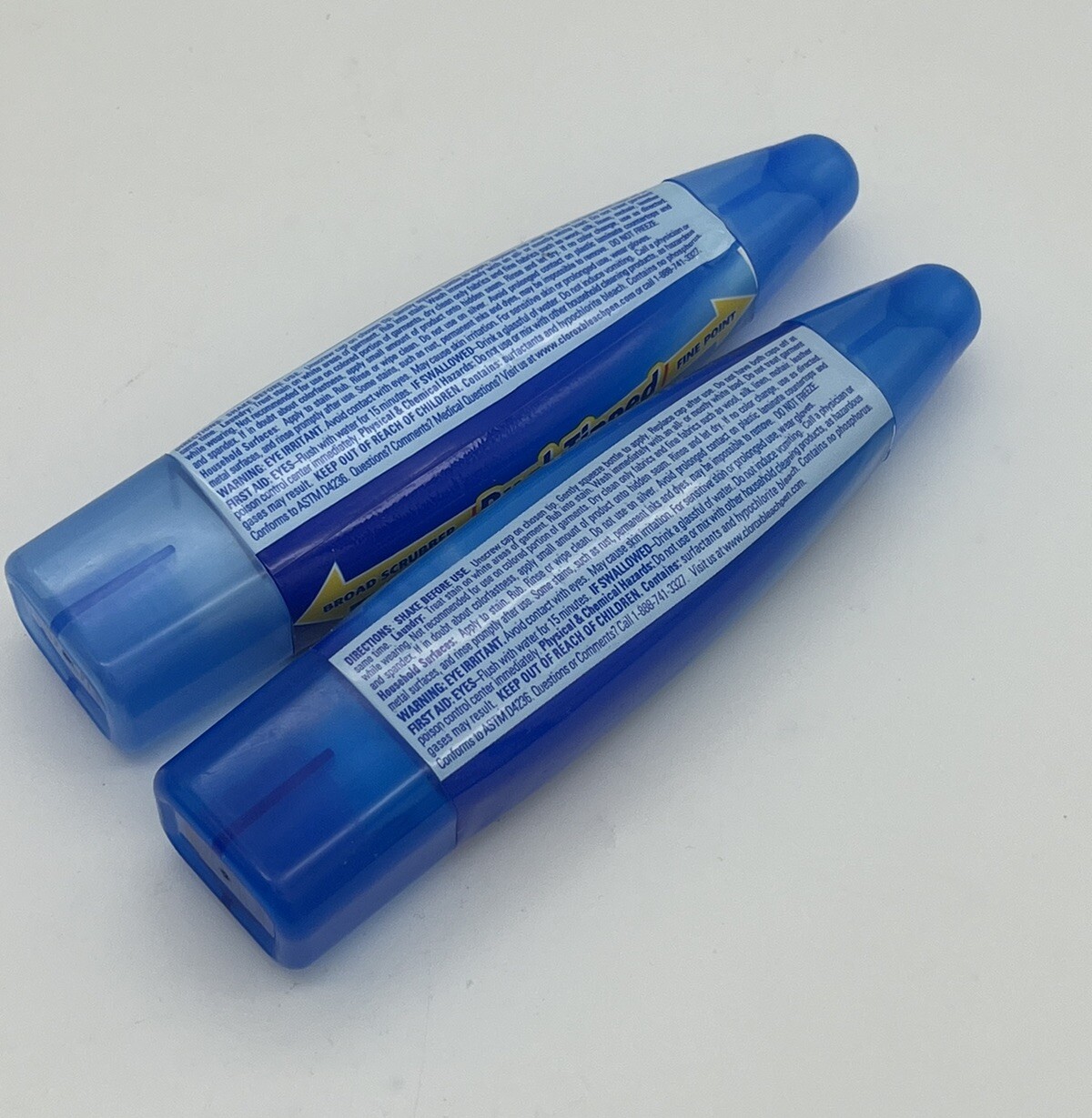Clorox Bleach Pen Gel Net Wt 2 oz / 56 g Lot Of 2