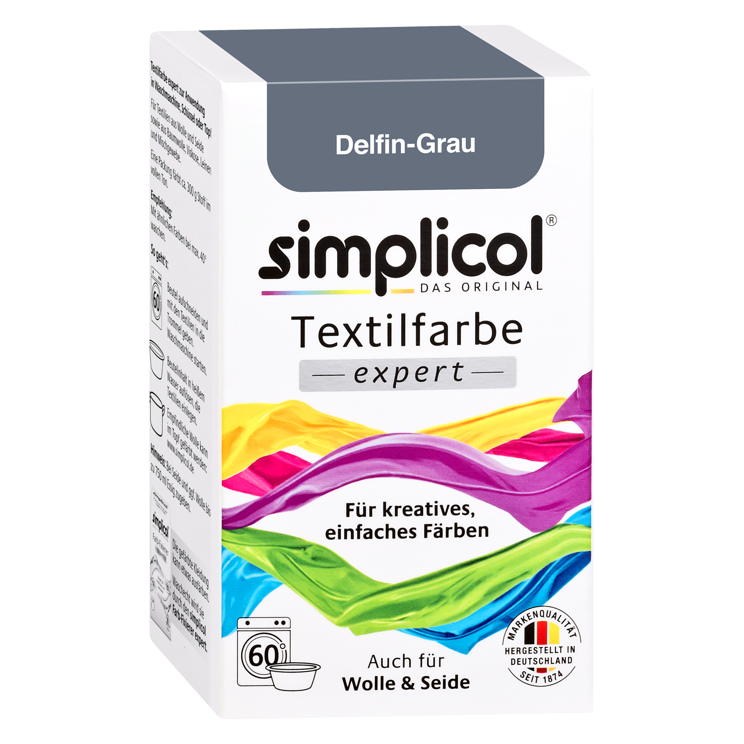 Simplicol Textile Dye Expert Dolphin Gray For 600G Fabric 2X Dye And 1X Fixative