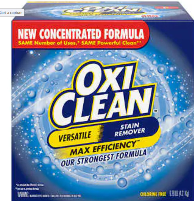 Oxi Clean Max Efficiency Stain Remover 20% Loads More.