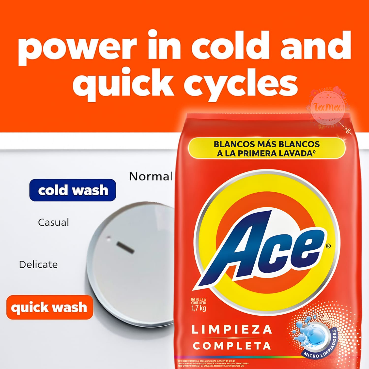 Ace Jabon en Polvo 1.72K Laundry Detergent Stain Remover Quitamanchas