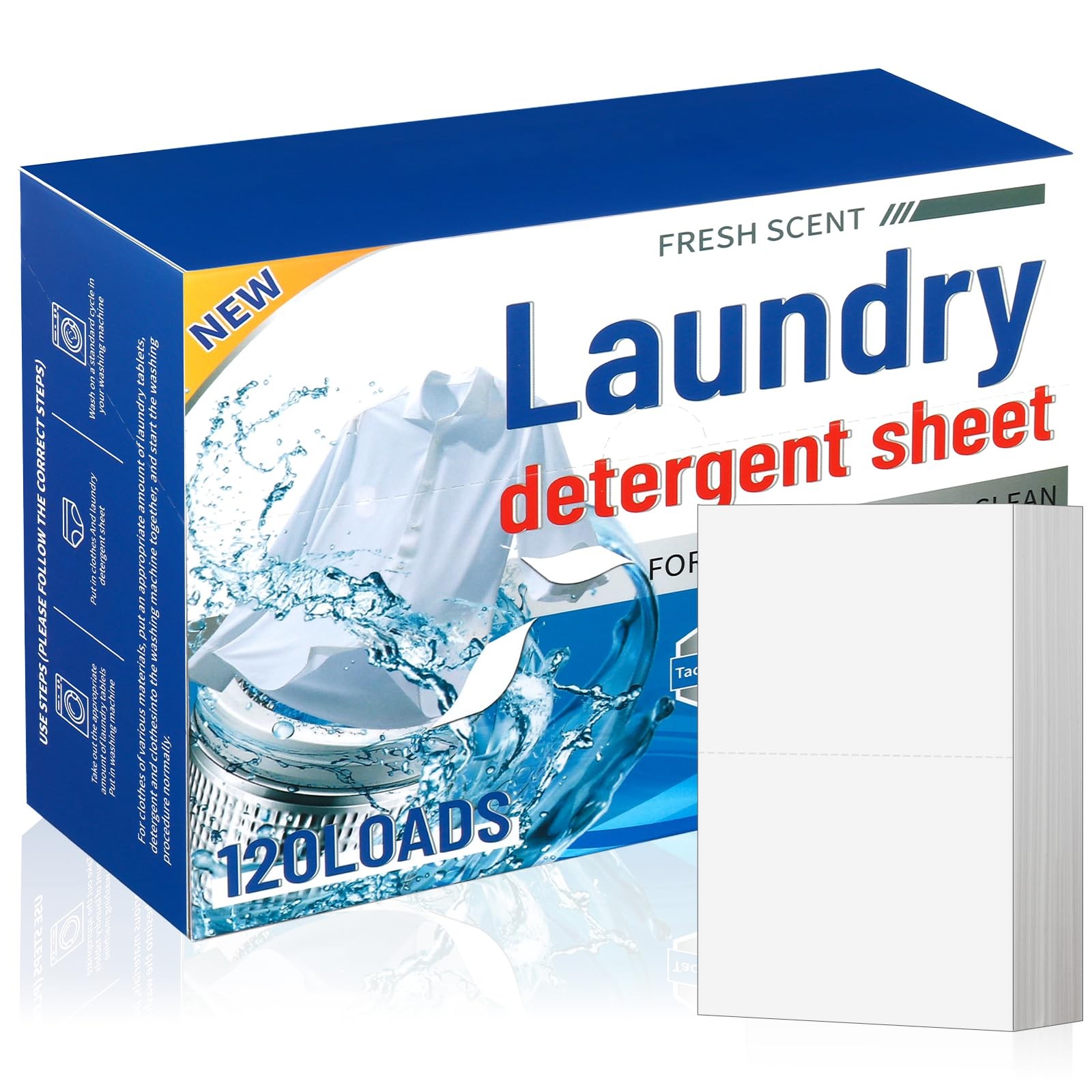Laundry Detergent Sheets, 60 Count | 120 Loads for Travel & Home |…