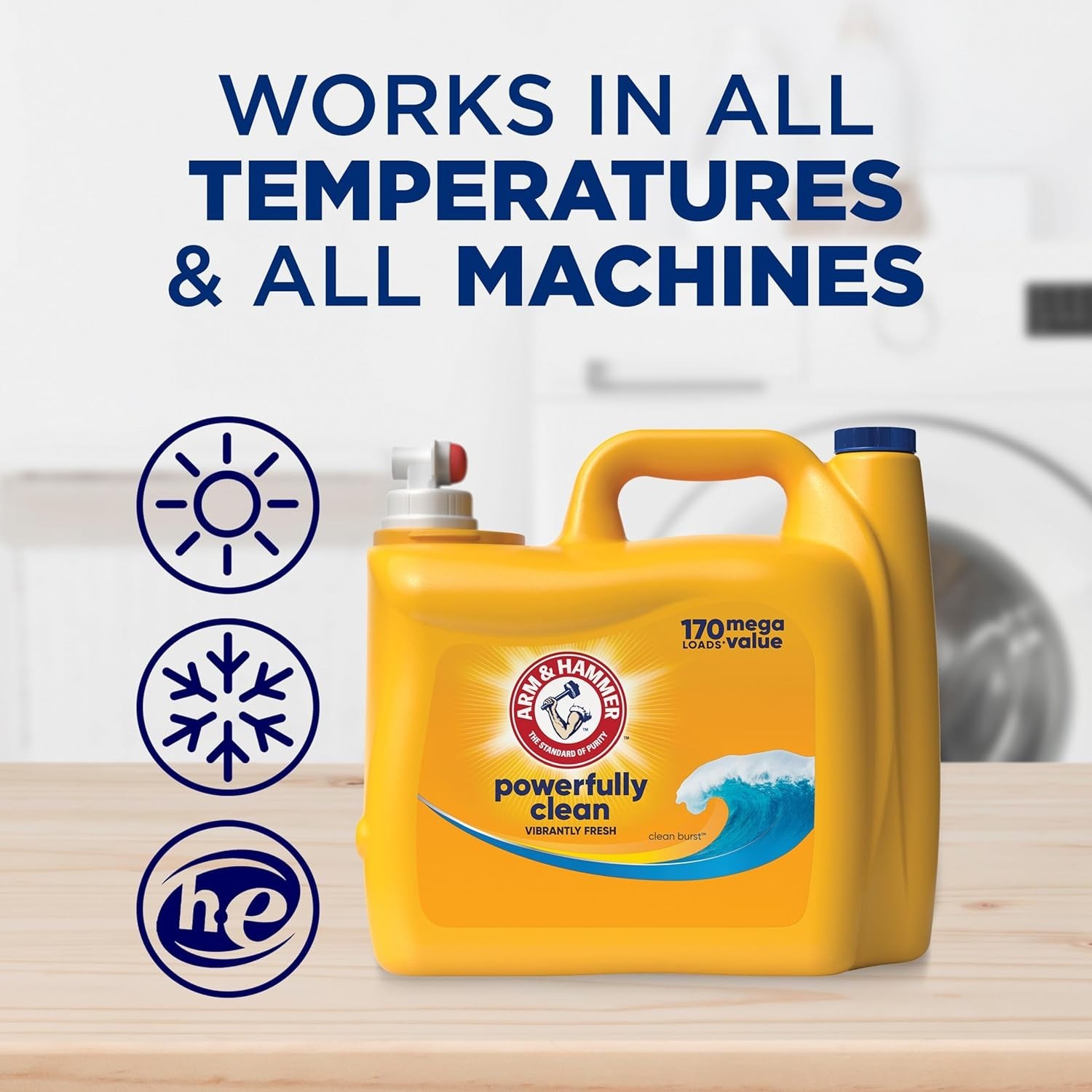 Arm & Hammer Clean Burst, 170 Loads Liquid Laundry Detergent, 170 Fl oz