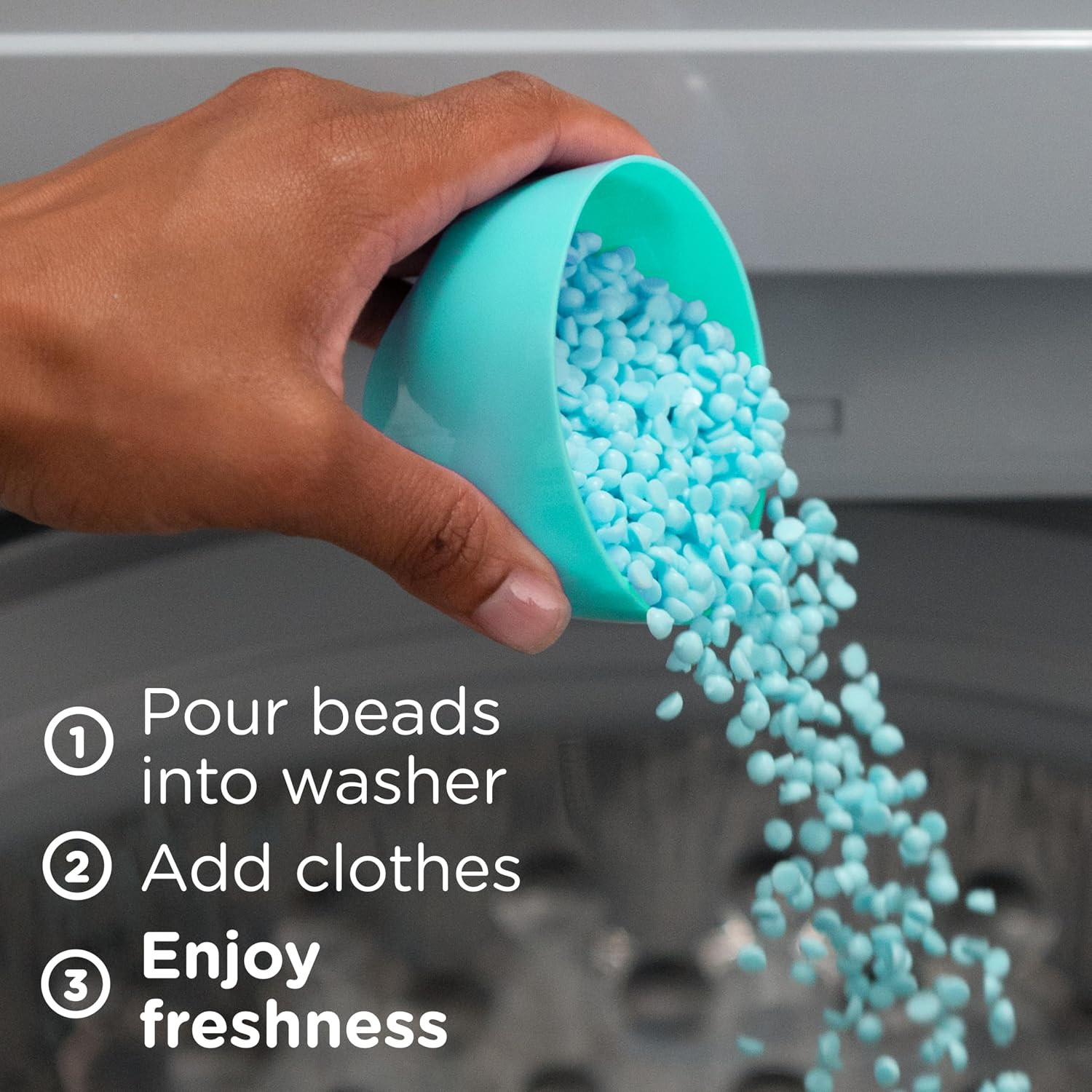 Downy Cool Cotton In-Wash Laundry Scent Booster Beads, 24 Oz, Laundry Scent Bead