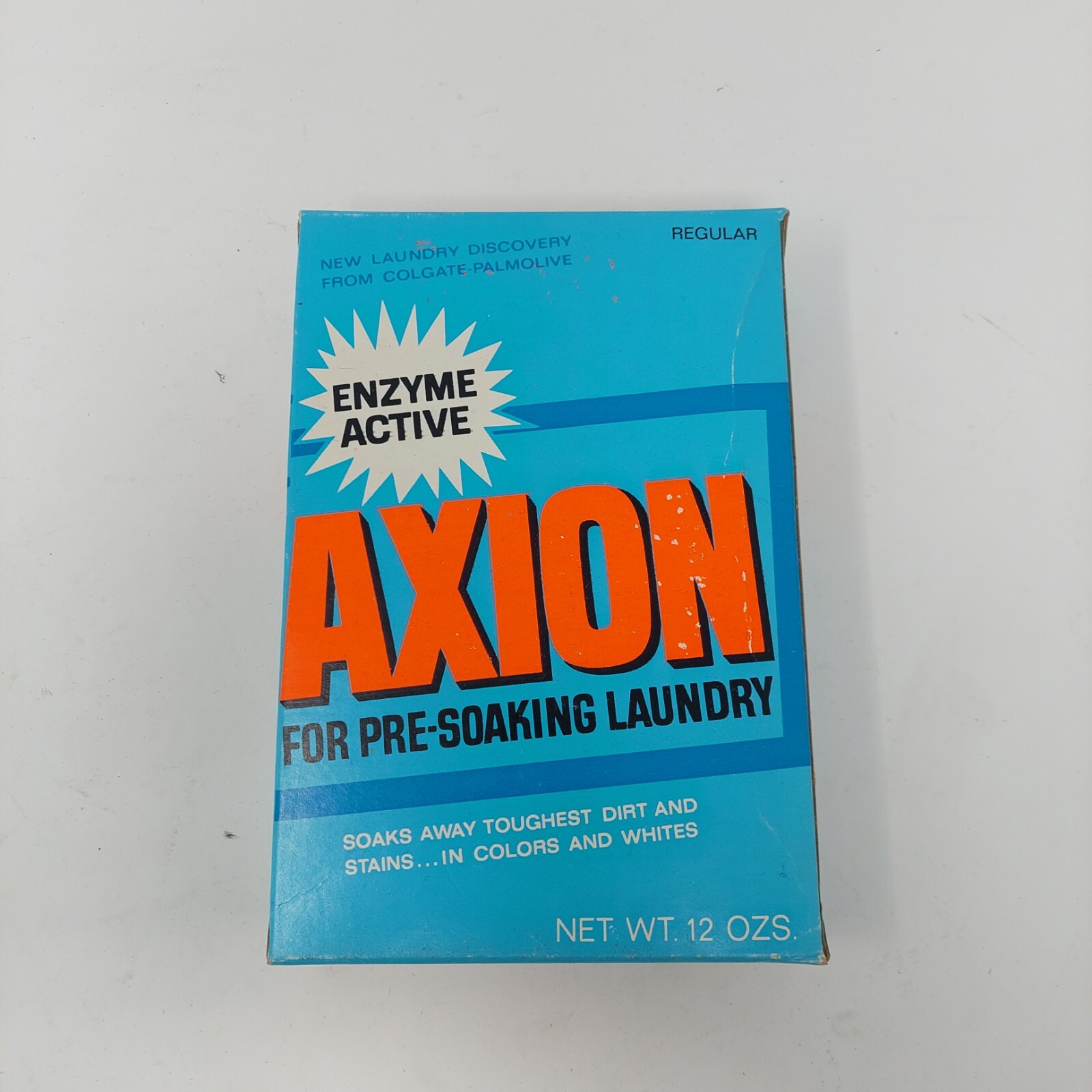 Axion Vintage Colgate Palmolive Pre Soak Laundry Detergent 1960’s Full Box 12 Oz