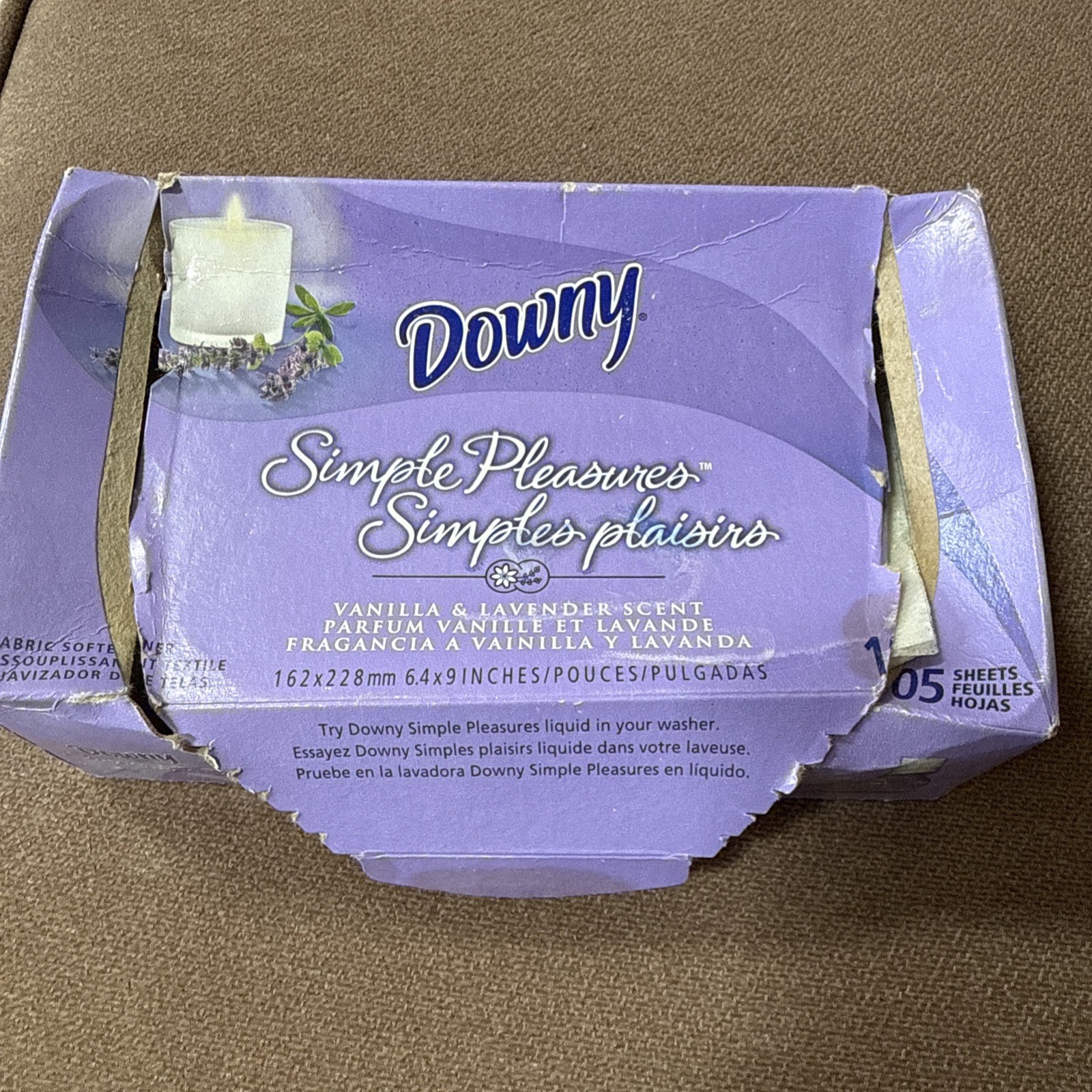 Downy Simple Pleasures Dryer Sheets Vanilla & Lavender Discontinued Rare Retired