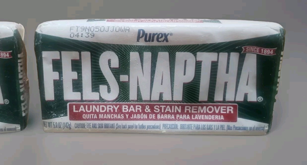 New Fels-Naptha By Purex Laundry Bar Soap And Stain Remover Lot Of 2 Bars