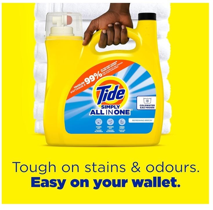 Tide Simply All-In-One Liquid Laundry Detergent, 128 Loads, 168 fl oz