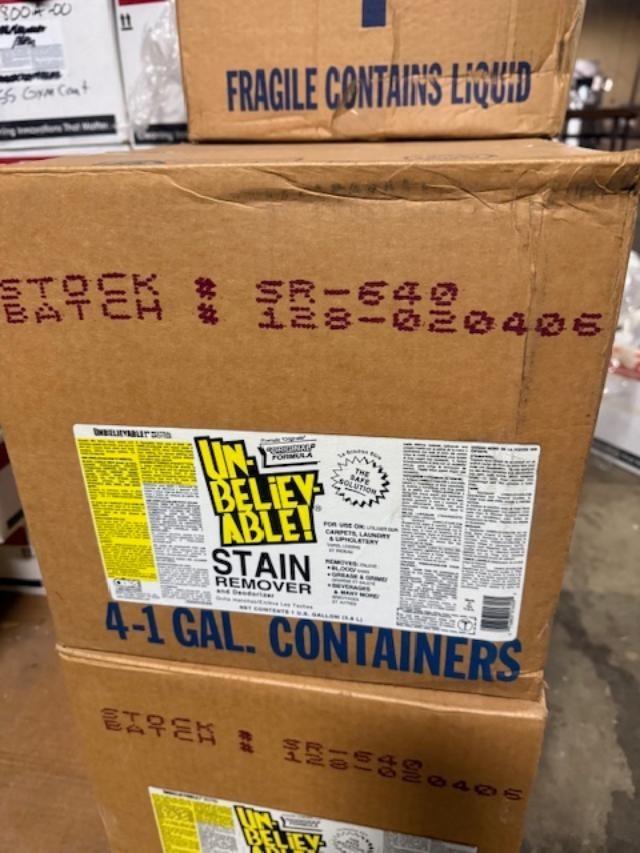 LOT OF 4 x 1GAL, CORE UNBELIEVABLE! Stain Remover Deodorizer (Pack of 4X1 GAL)