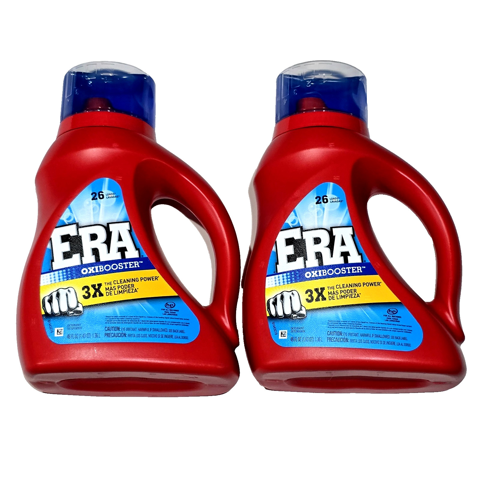 2 Pack Era 26 Loads Oxibooster 3x The Cleaning Power Laundry Detergent 46oz.